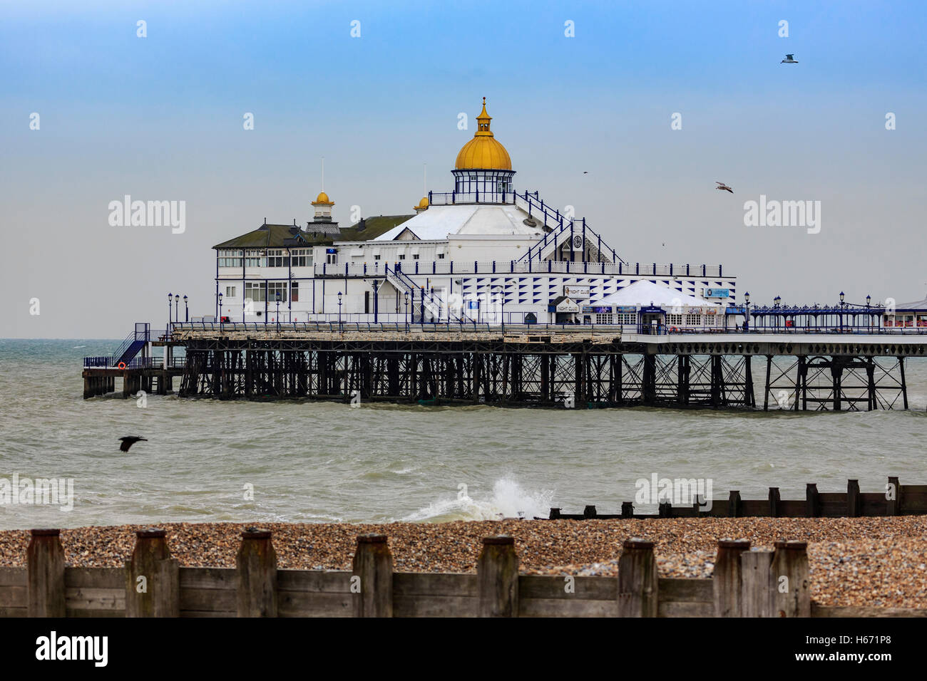 Eastbourne Pier East Sussex evening Stock Photo