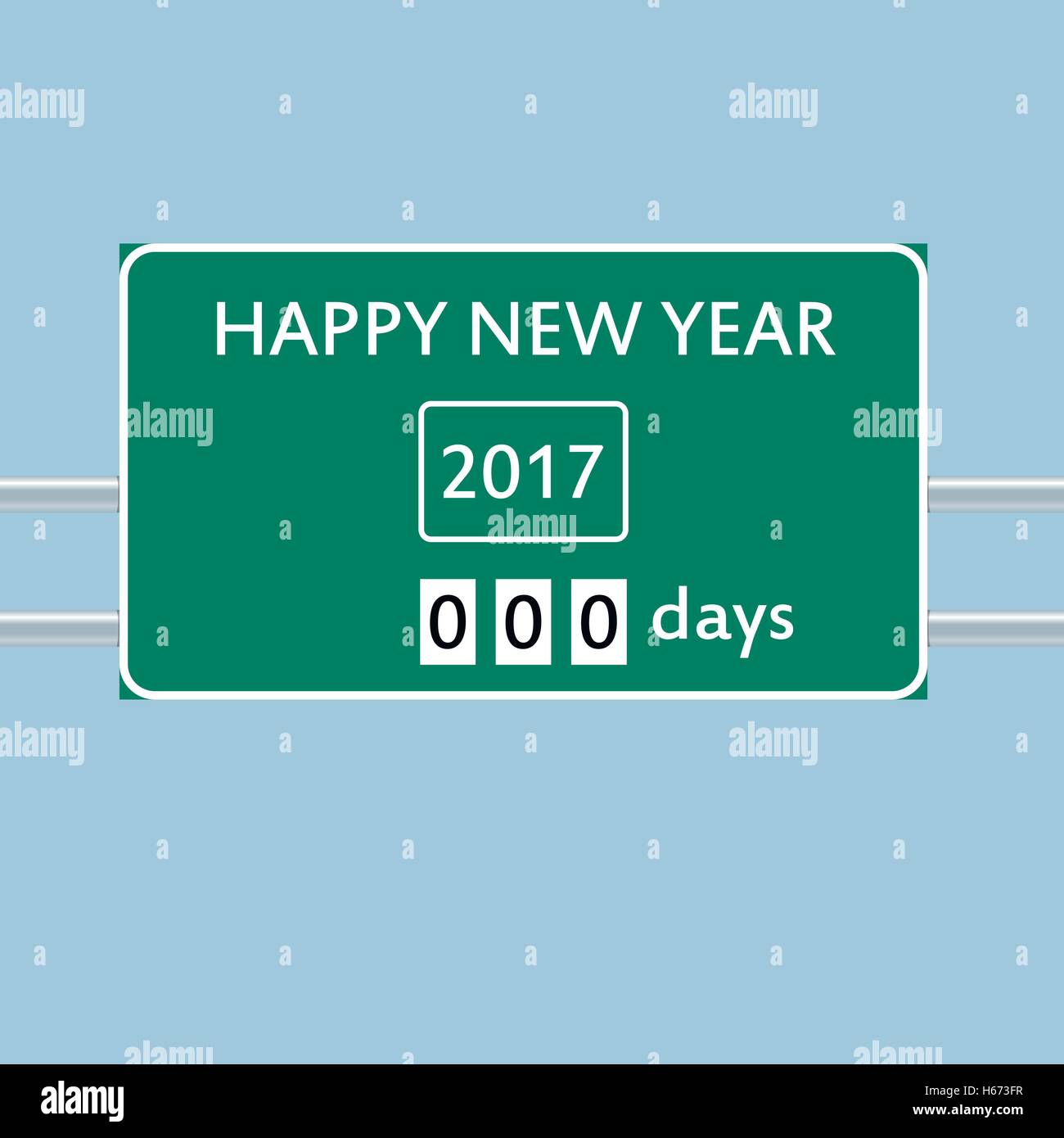 Vector 2017 happy new year road sign Stock Vector Image & Art - Alamy