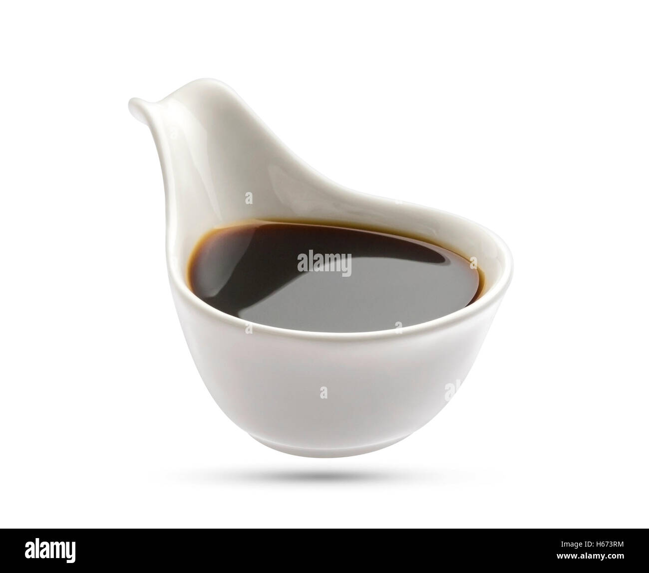 bowl of soy sauce Stock Photo