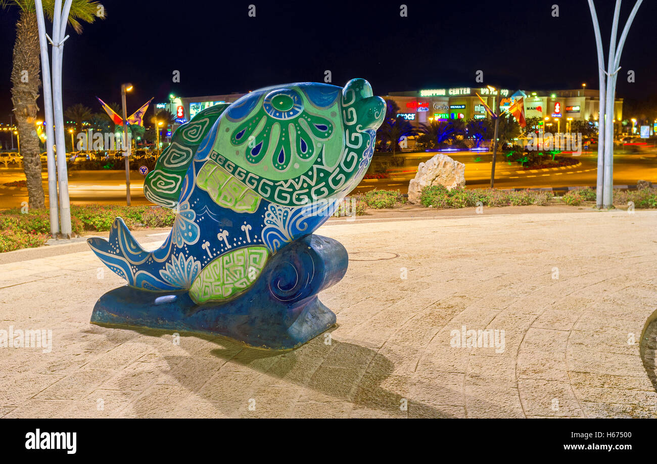 The colorful fish in square next to Eilat Museum, Eilat Stock Photo Alamy