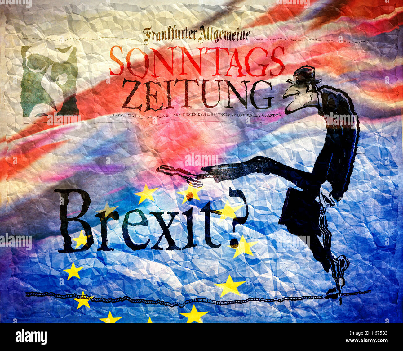 BREXIT CONCEPT: How Others See Us - Frankfurter Allgemeine Sonntags Zeitung , Germany. Stock Photo