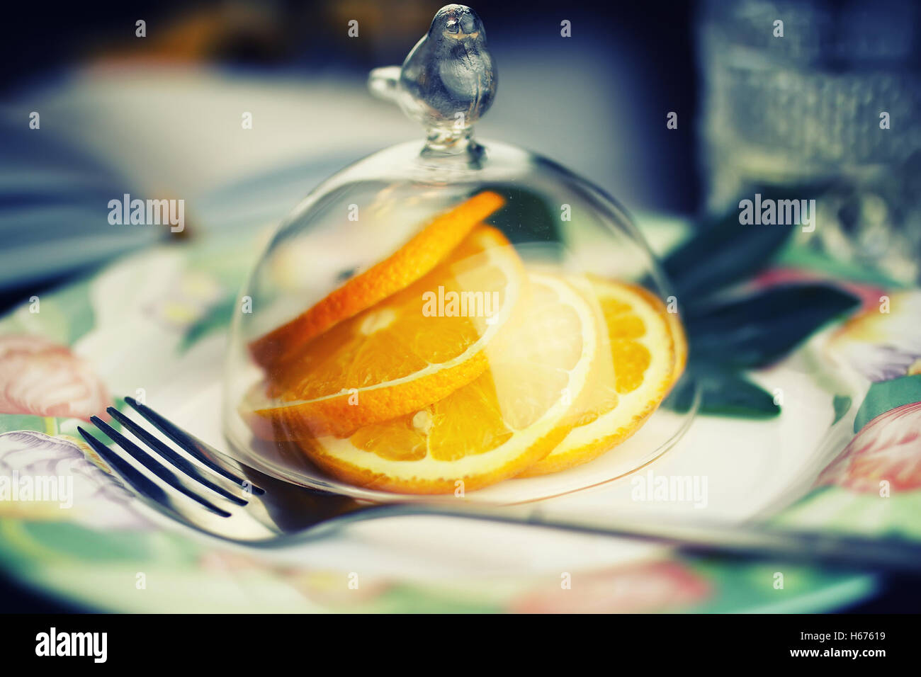 orange fruit plate Stock Photo - Alamy