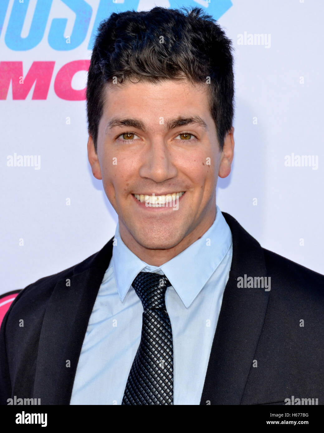 Alex Goyette attended the Premiere of Smosh: The Movie at the FOX Westwood Village Theater Stock Photo