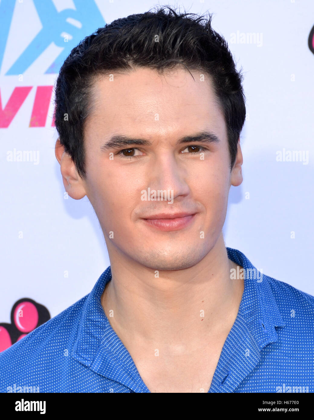 Monty Geer attended the Premiere of Smosh: The Movie at the FOX Westwood Village Theater Stock Photo