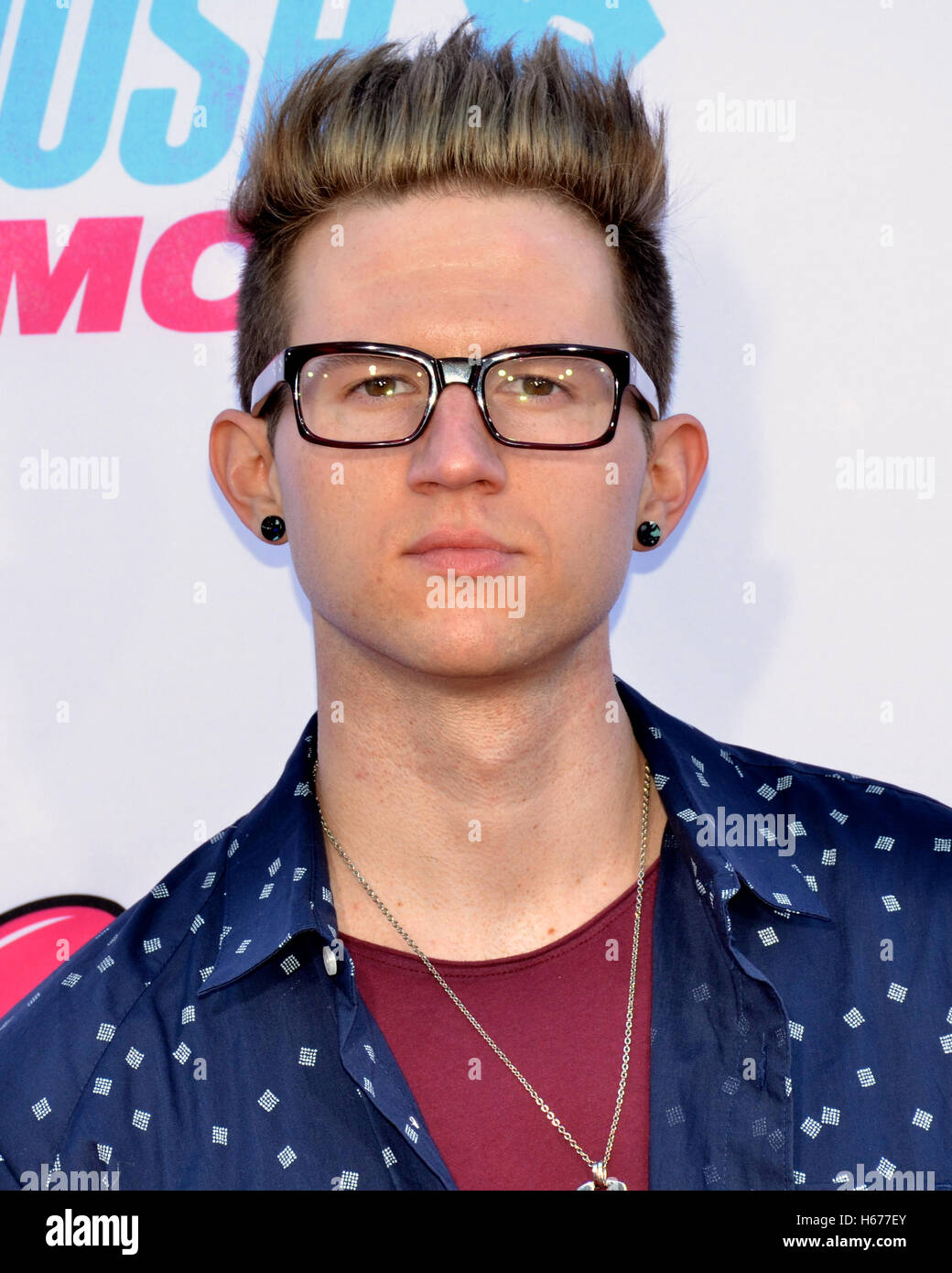 Ricky Dillon attended the Premiere of Smosh: The Movie at the FOX Westwood Village Theater Stock Photo