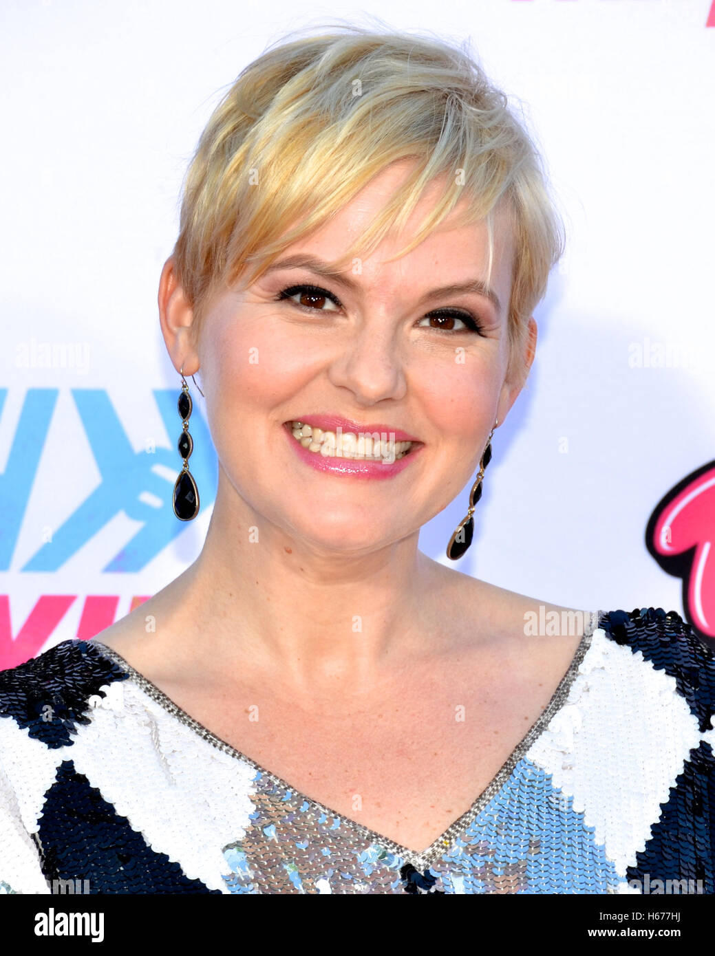 Kimmy Gatewood attended the Premiere of Smosh: The Movie at the FOX Westwood Village Theater Stock Photo