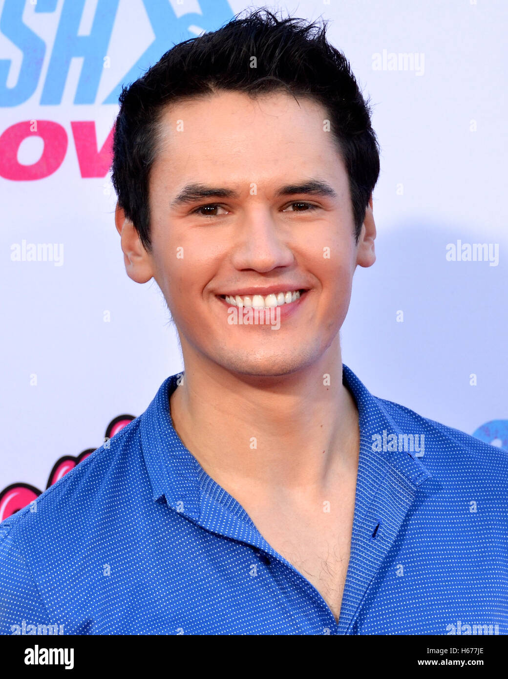 Monty Geer attended the Premiere of Smosh: The Movie at the FOX Westwood Village Theater Stock Photo