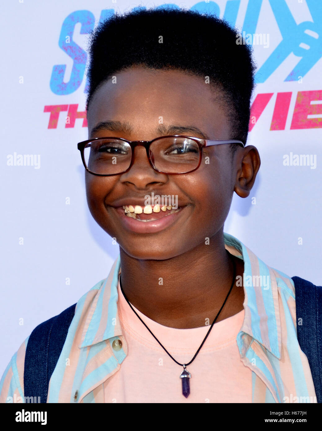 Jay Versace attended the Premiere of Smosh: The Movie at the FOX Westwood Village Theater Stock Photo