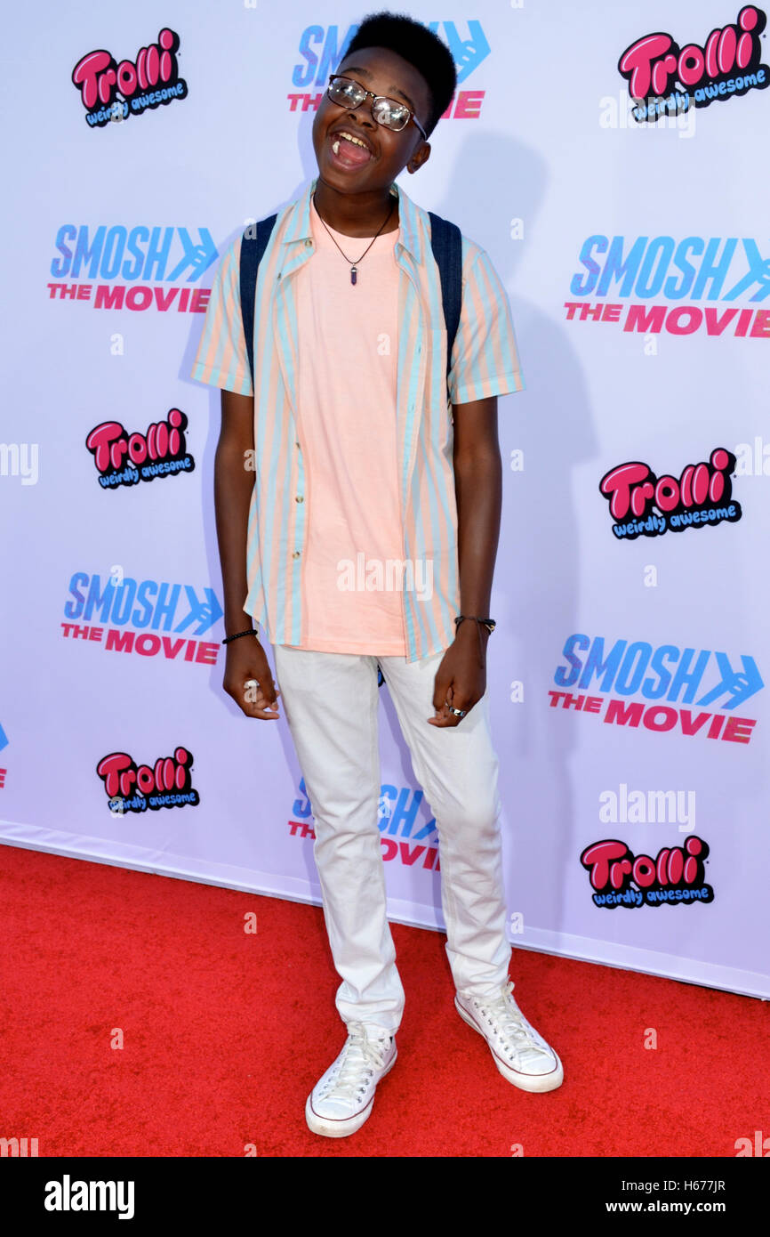 Jay Versace attended the Premiere of Smosh: The Movie at the FOX Westwood Village Theater Stock Photo