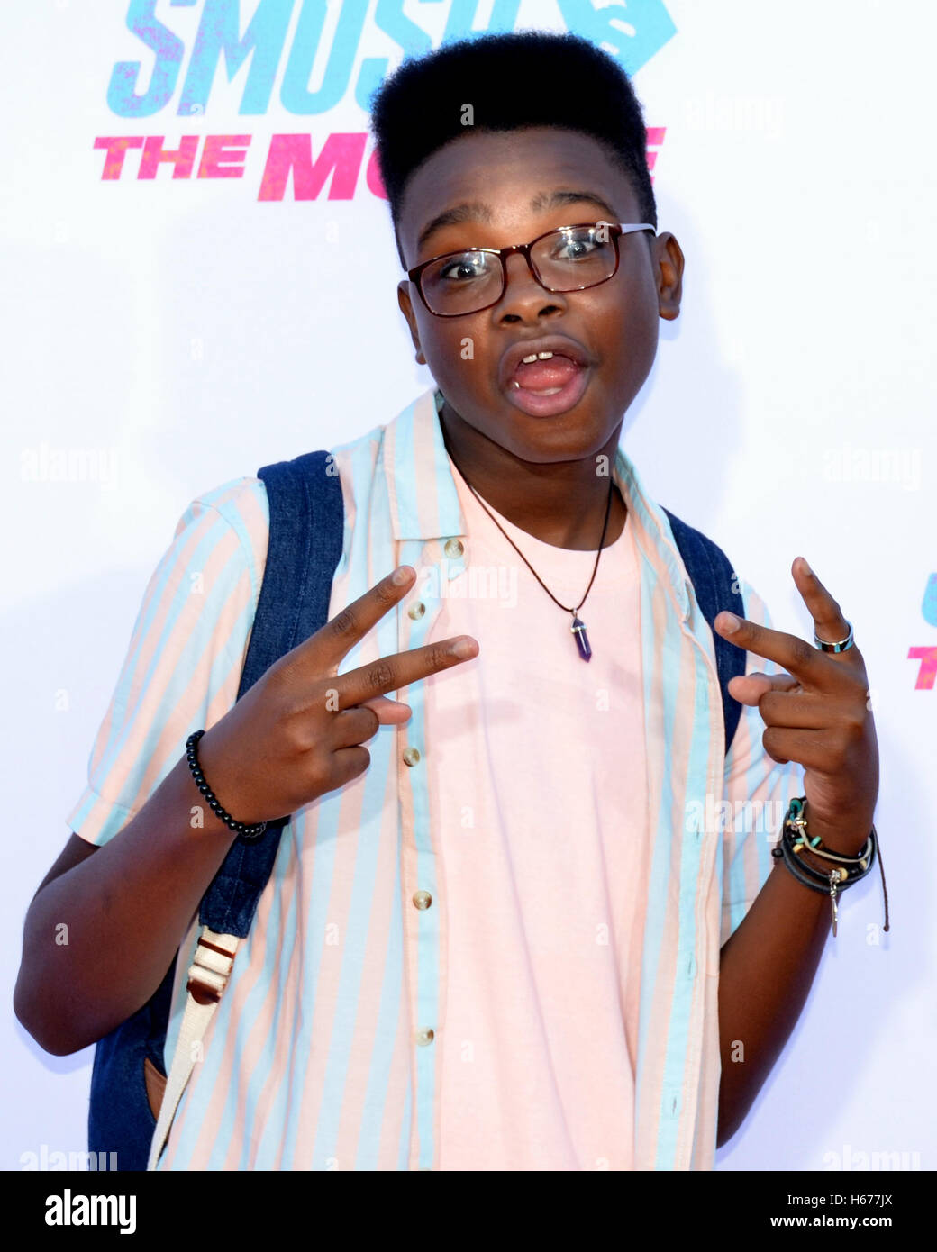 Jay Versace attended the Premiere of Smosh: The Movie at the FOX Westwood Village Theater Stock Photo