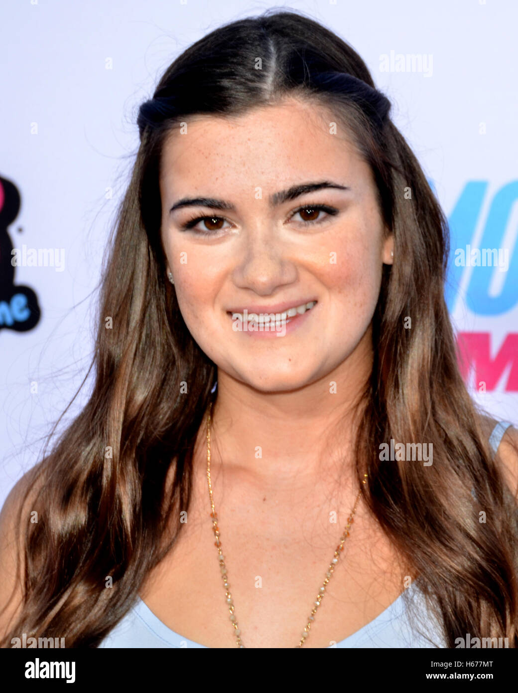 Cloe Feldman attended the Premiere of Smosh: The Movie at the FOX Westwood Village Theater Stock Photo