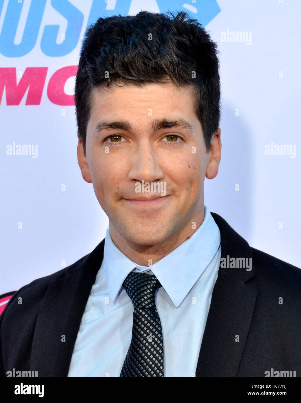 Alex Goyette attended the Premiere of Smosh: The Movie at the FOX Westwood Village Theater Stock Photo