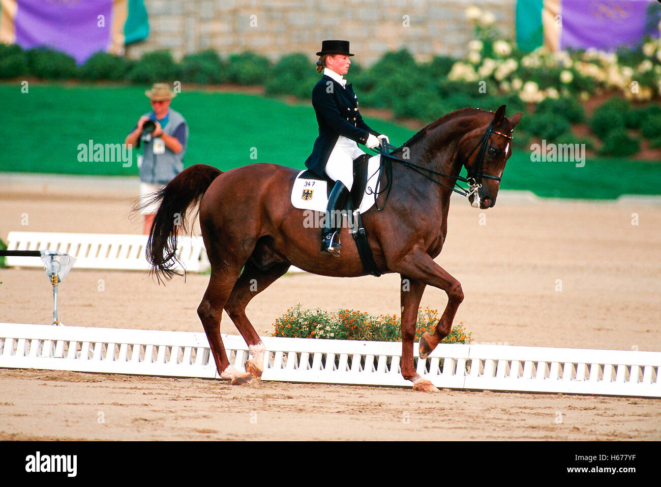 The Olympic Games, Atlanta 1996, Isabell Werth (GER) riding Nissan ...