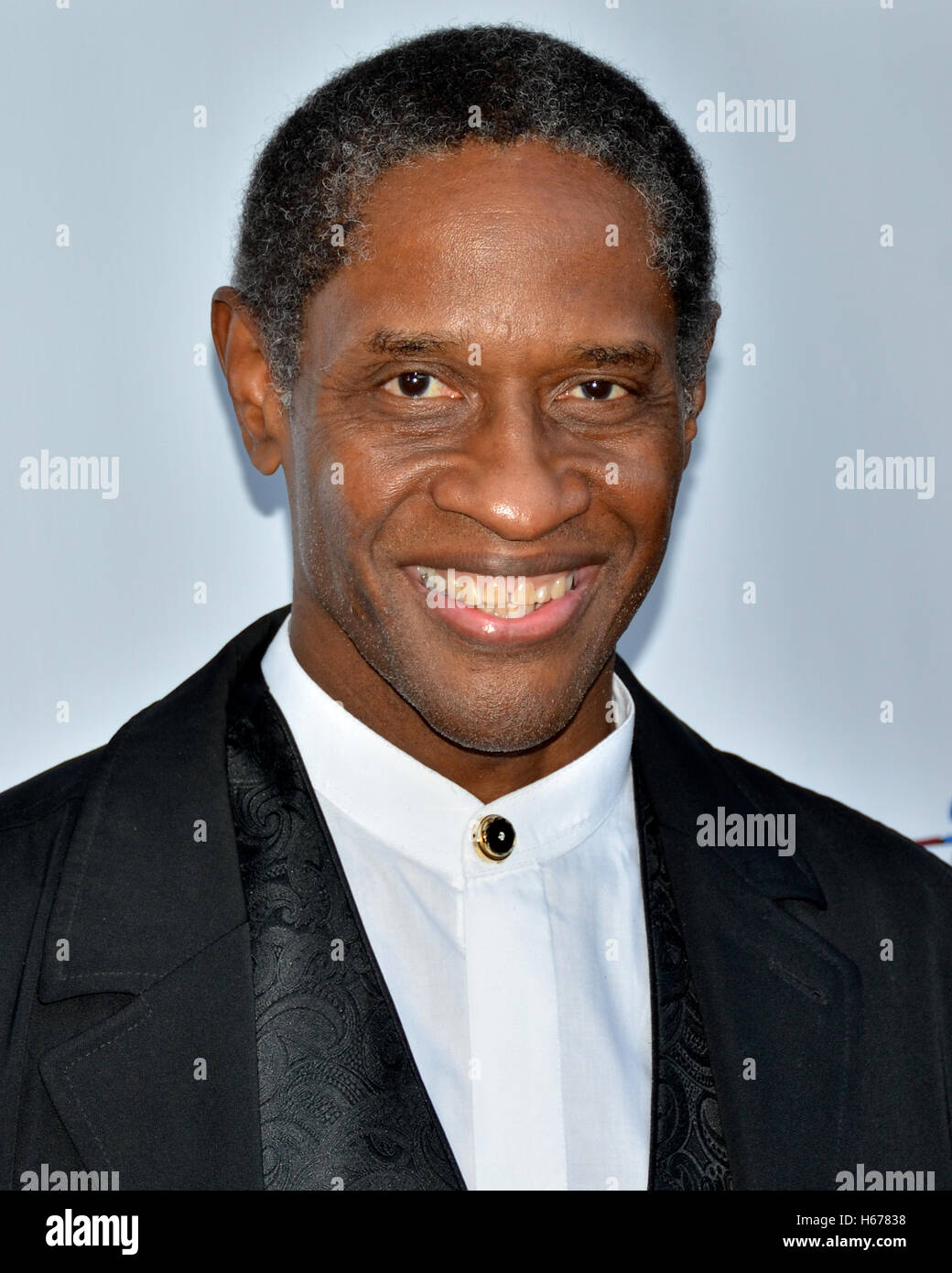 Tim Russ arrived at the World Premiere of 'Star Trek: Renegades' at The Crest Theatre on August 1, 2015 in Westwood, California. Stock Photo