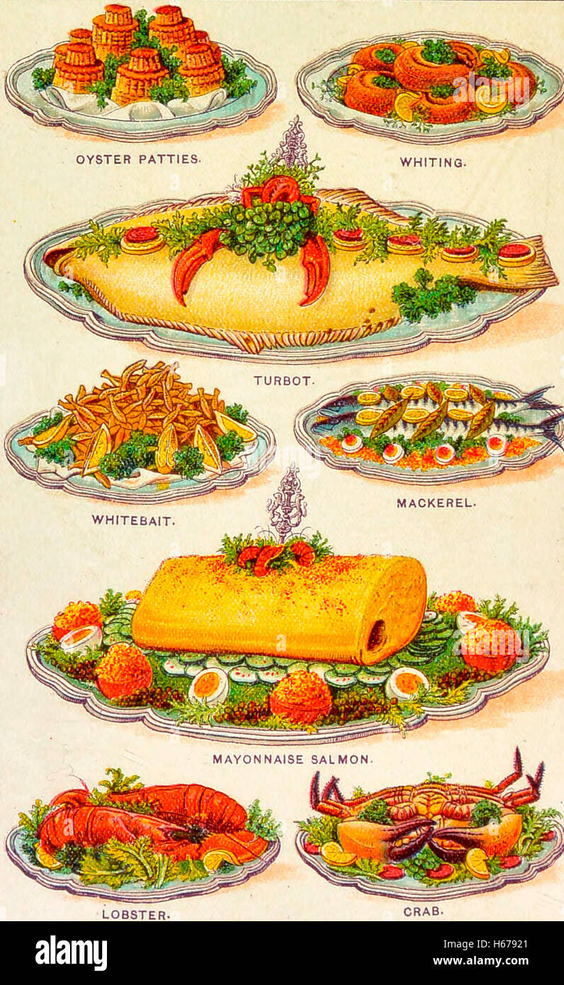 Various fish dishes Stock Photo - Alamy