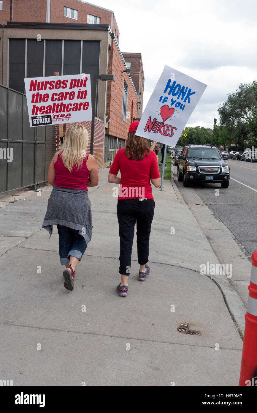 Picket line of nurses hires stock photography and images Alamy