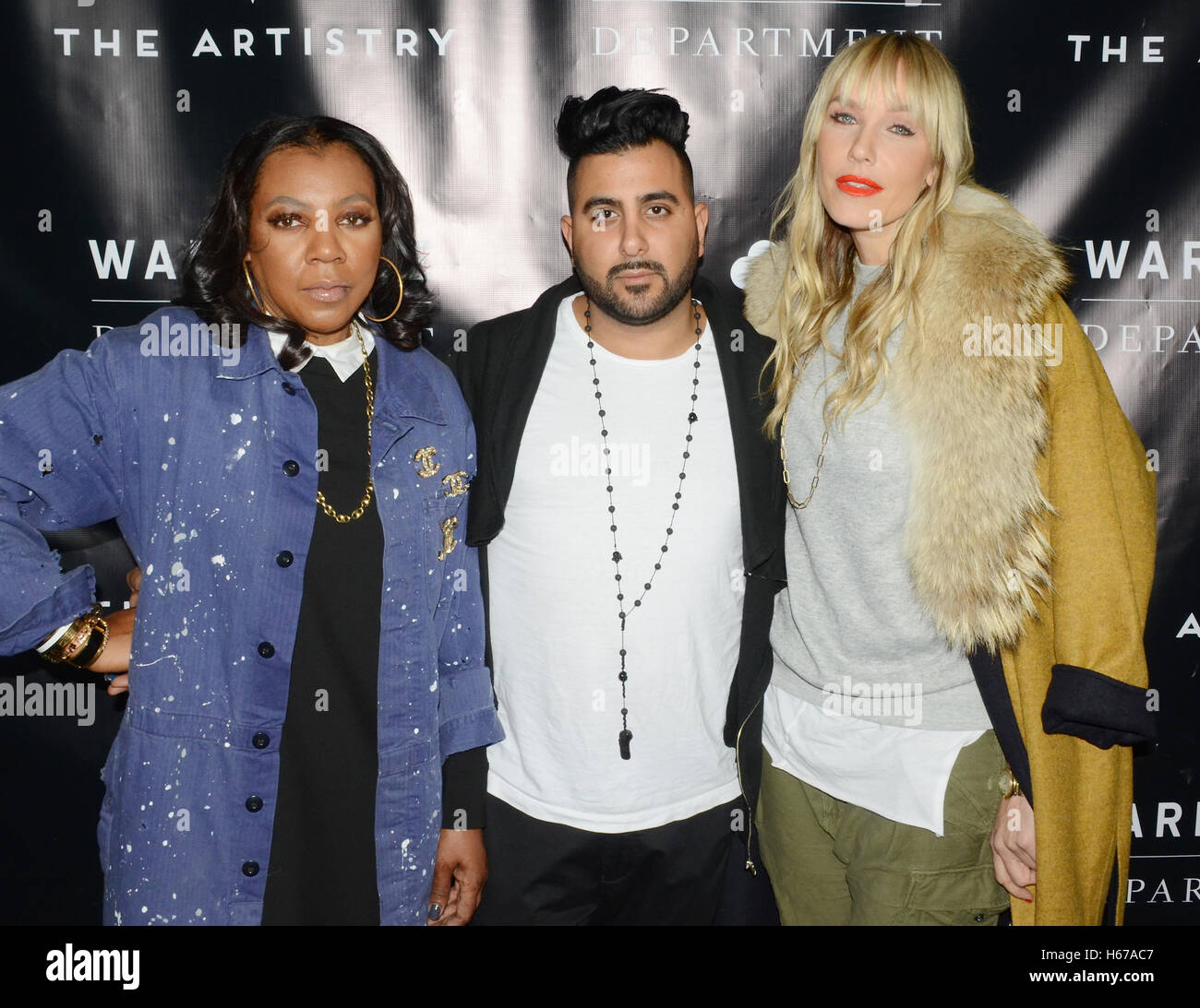 Aurelle Hughes (L) and April Remet (R) arrives at the Wardrobe