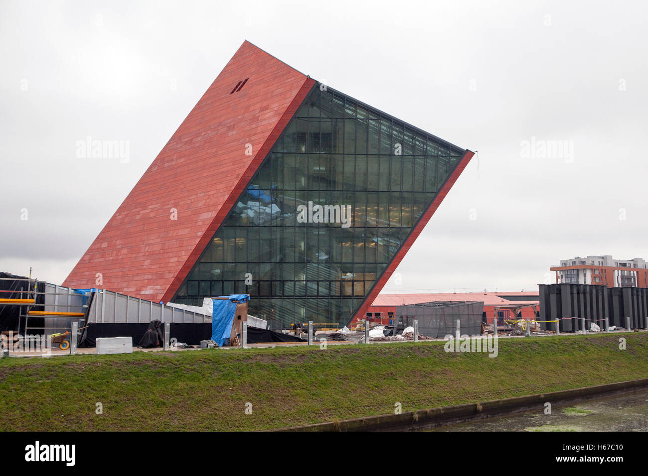 WW2 Museum Construction in Gdansk, Poland Stock Photo
