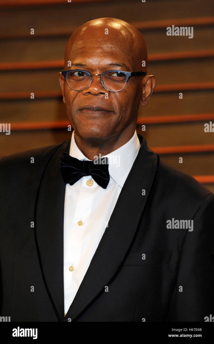 Samuel L. Jackson attends the 2014 Vanity Fair Oscar Party on March 2, 2014 in West Hollywood, California. Stock Photo