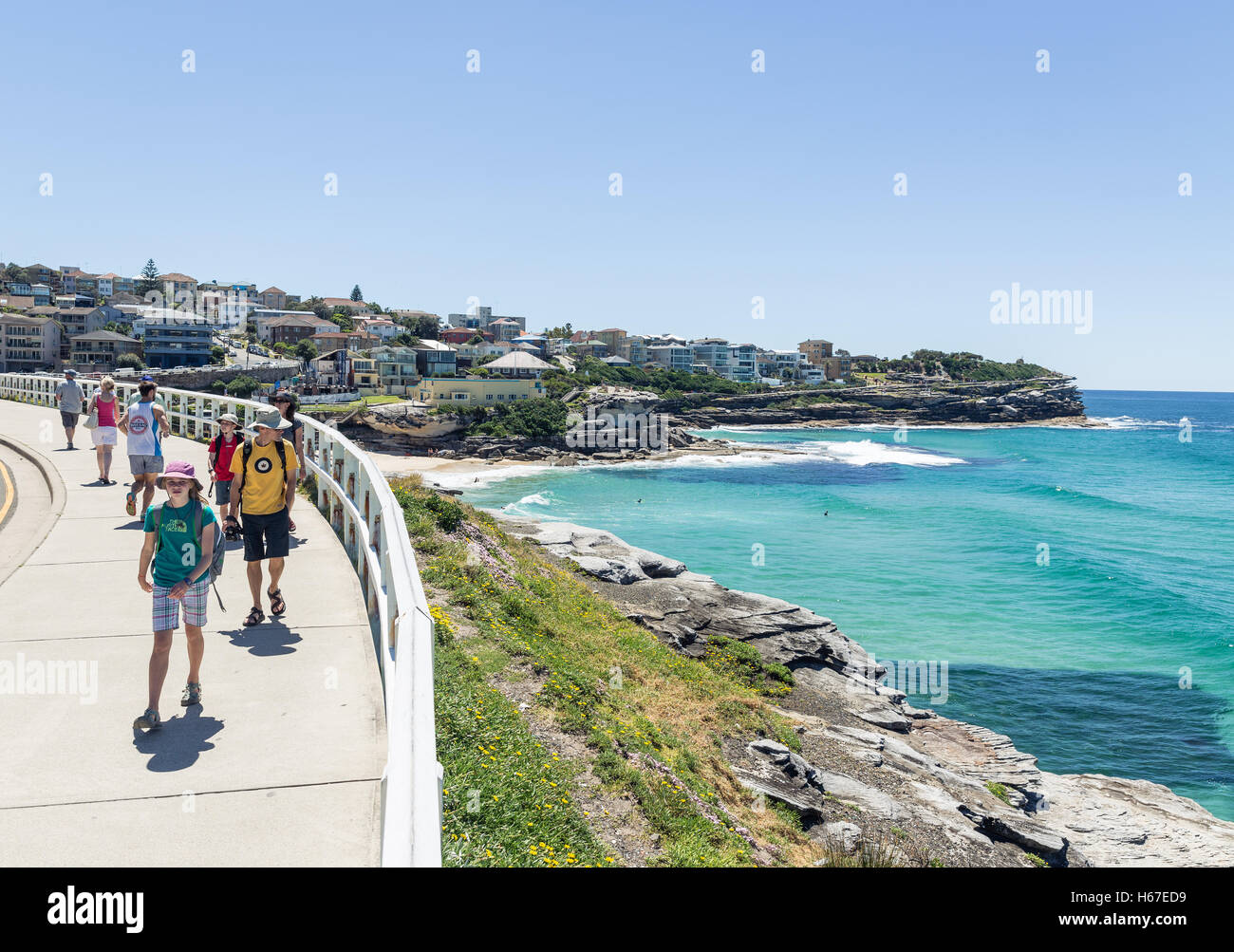 The spectacular Bondi to Coogee walk in Sydney Stock Photo