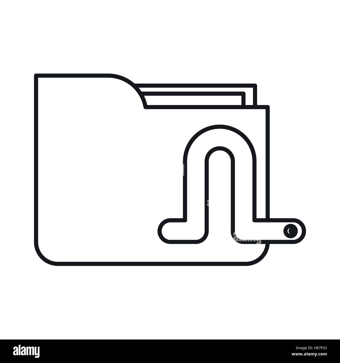 Computer worm icon, outline style Stock Vector Image & Art - Alamy