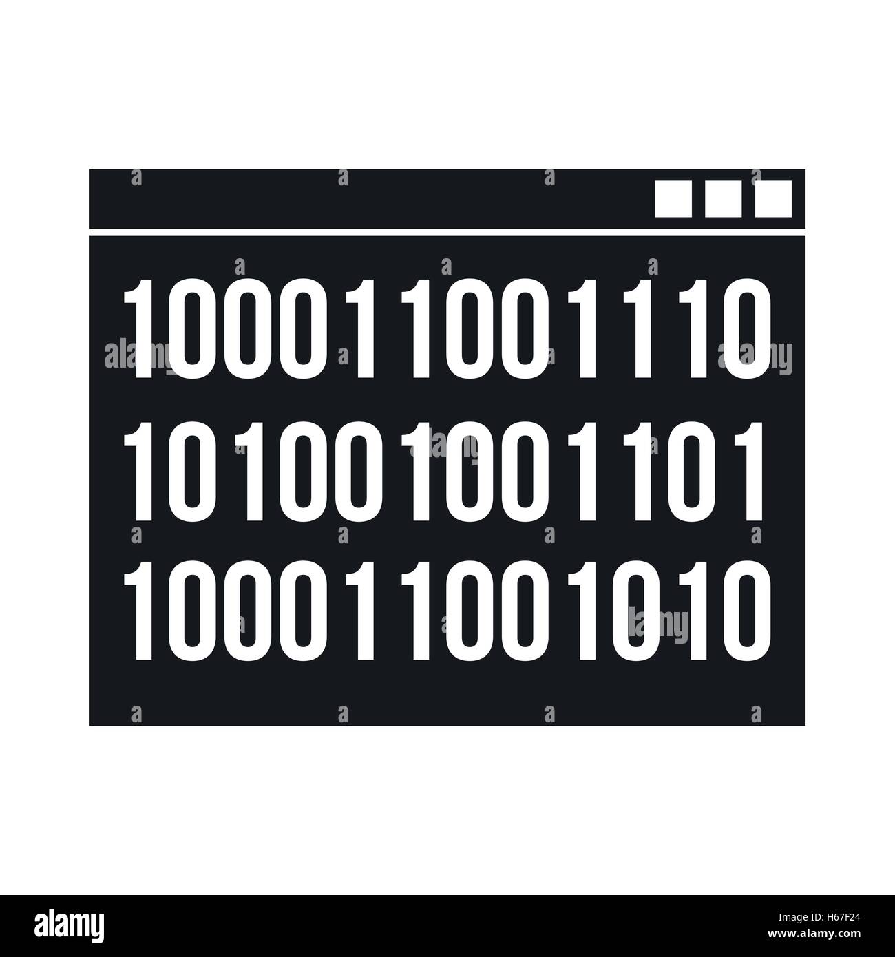 Binary code icon, simple style Stock Vector Image & Art - Alamy