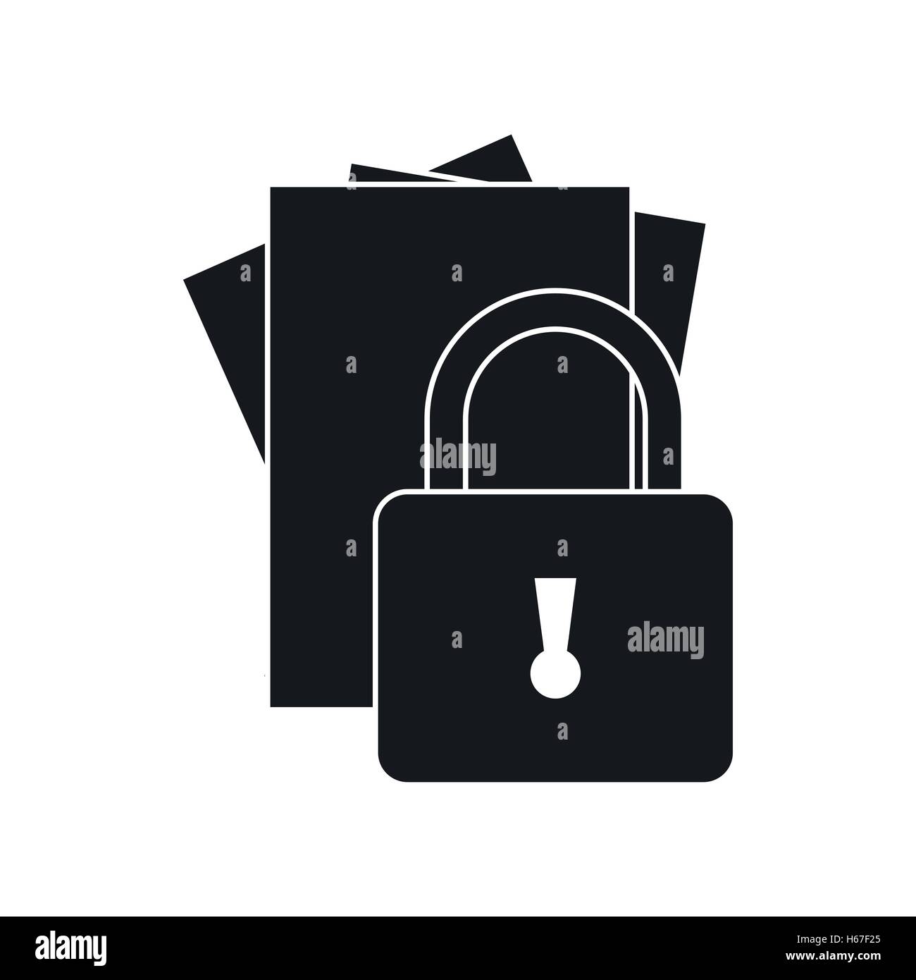 Folders with padlock icon, simple style Stock Vector Image & Art - Alamy