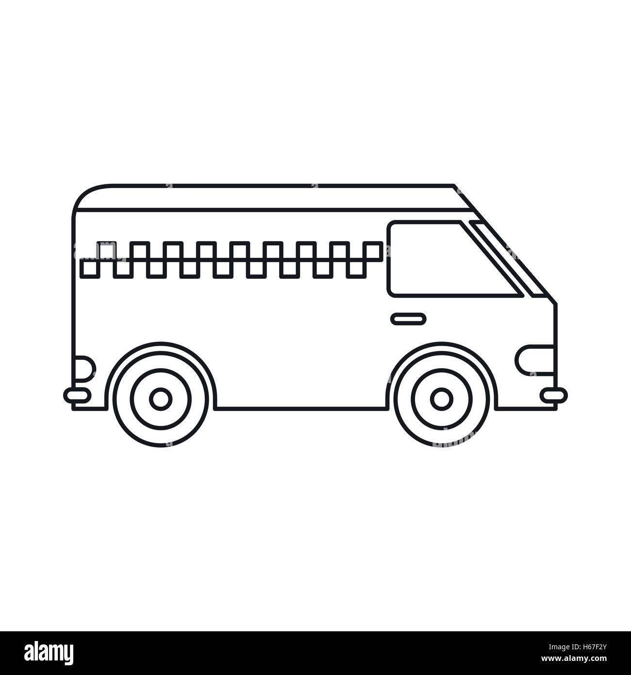 Minibus taxi icon, outline style Stock Vector Image & Art - Alamy