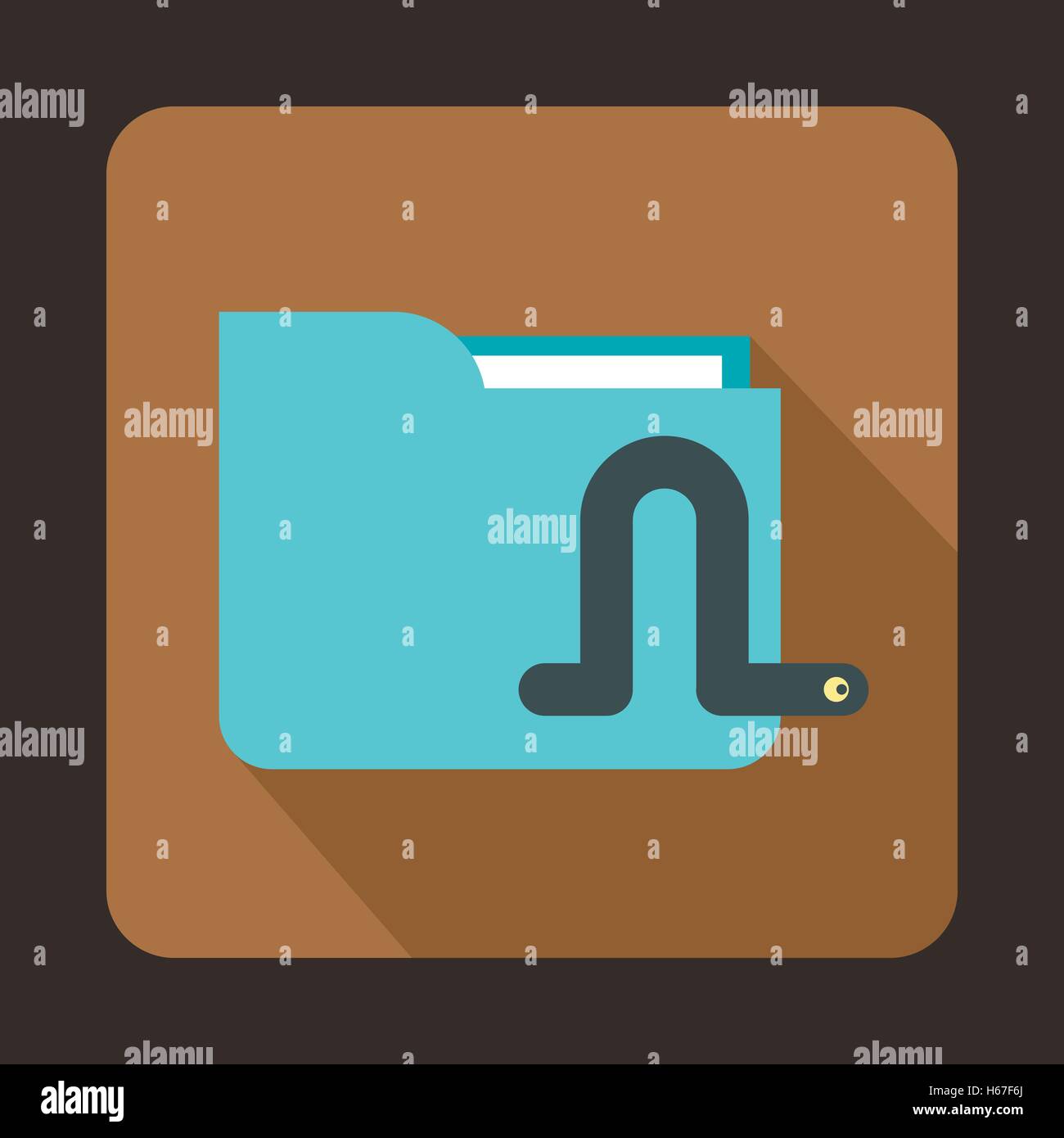 Computer worm icon, flat style Stock Vector Image & Art - Alamy