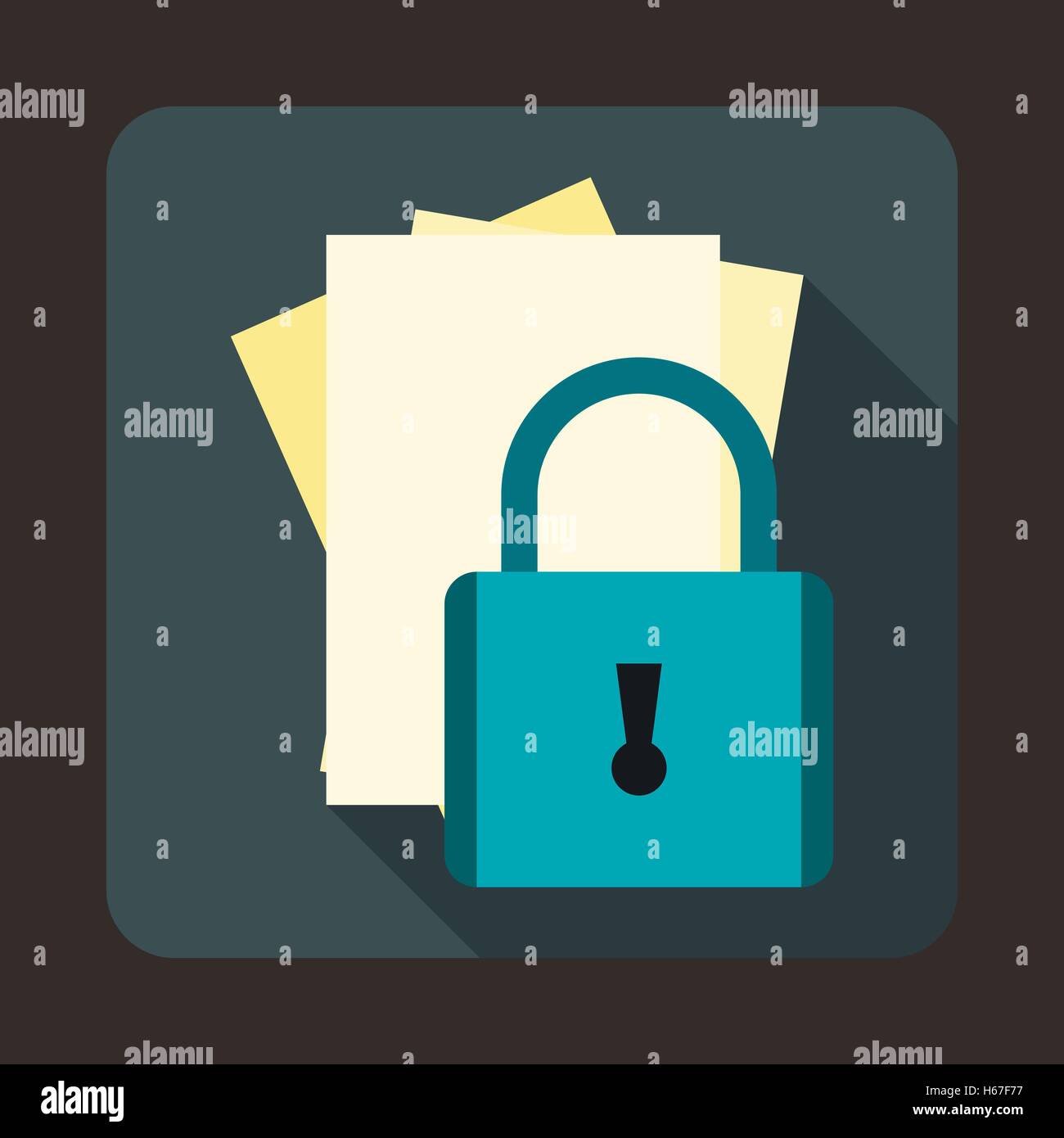 Folders with padlock icon, flat style Stock Vector Image & Art - Alamy