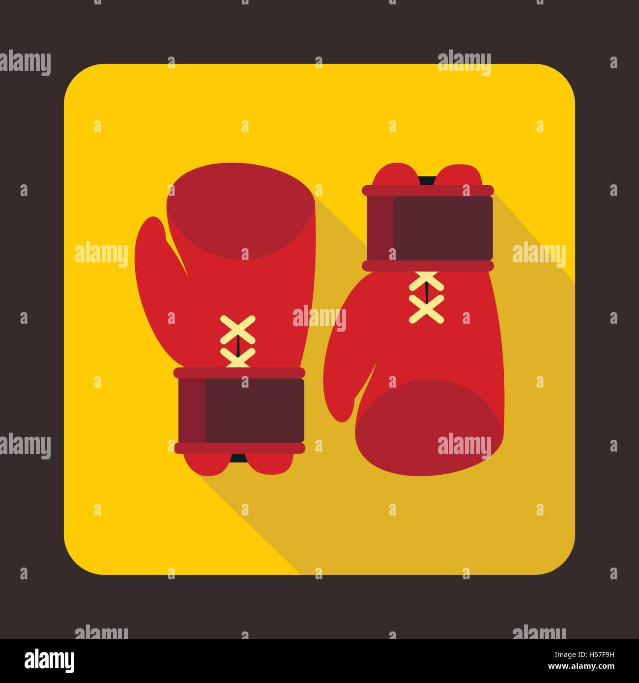 Boxing gloves icon, flat style Stock Vector Image & Art - Alamy