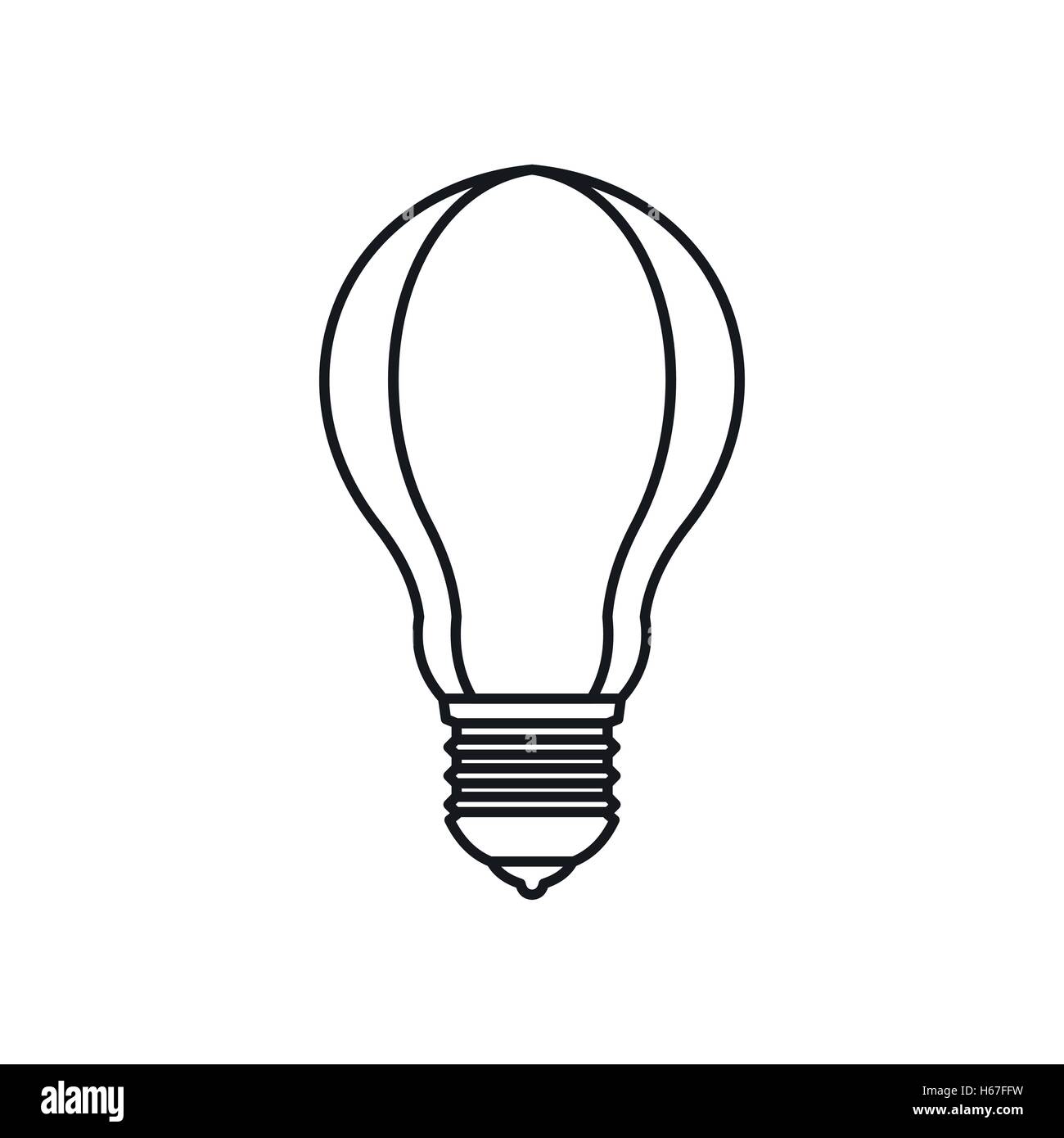 Light bulb icon, outline style Stock Vector Image & Art - Alamy