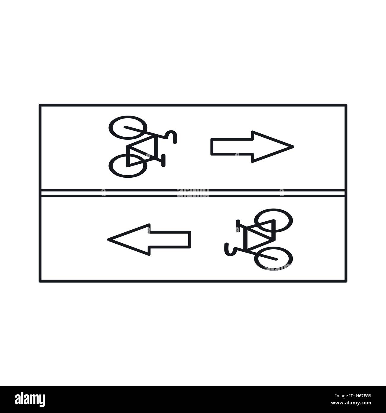 Road for cyclists icon, outline style Stock Vector Image & Art - Alamy