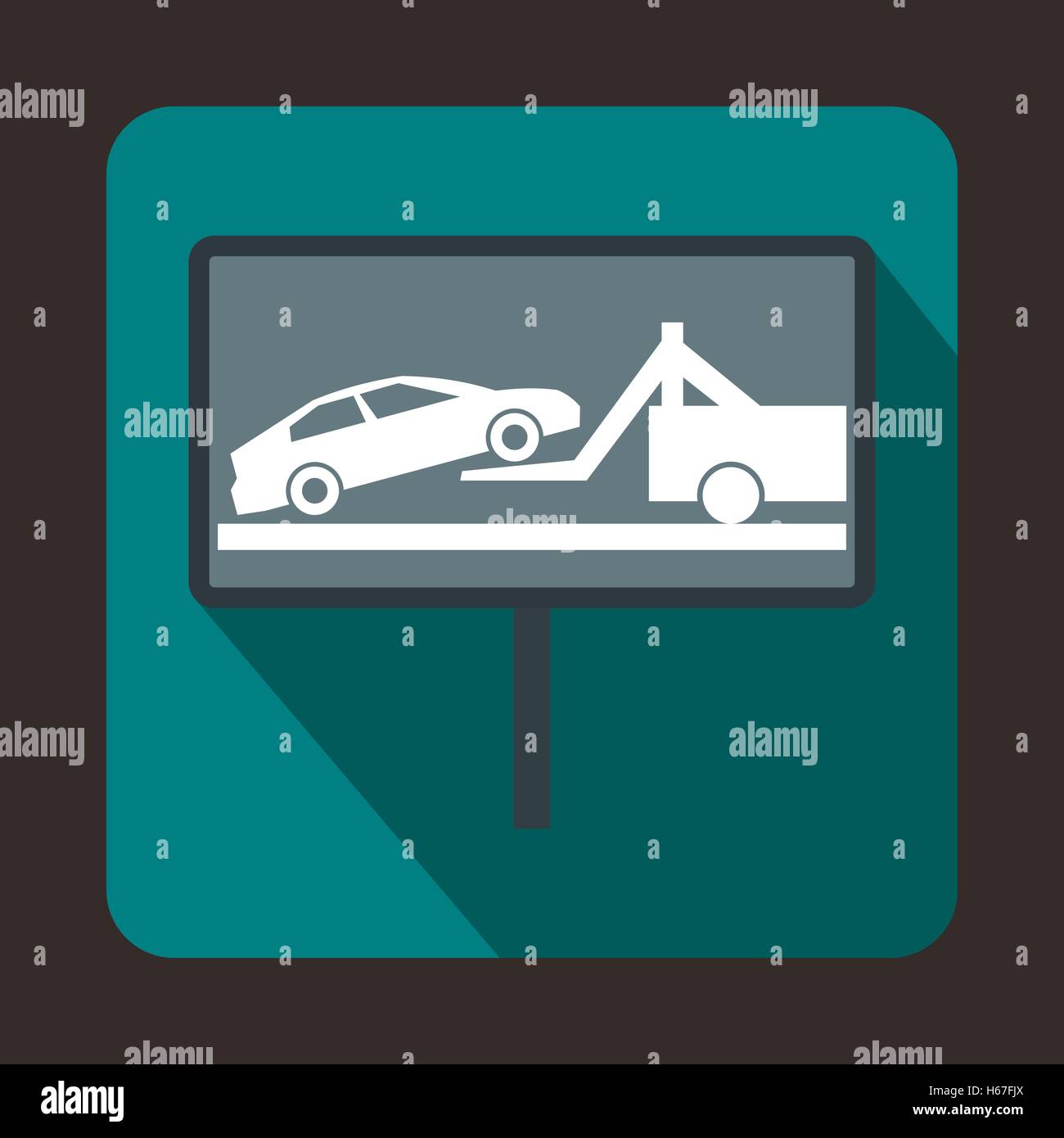 No parking sign icon, flat style Stock Vector Image & Art - Alamy