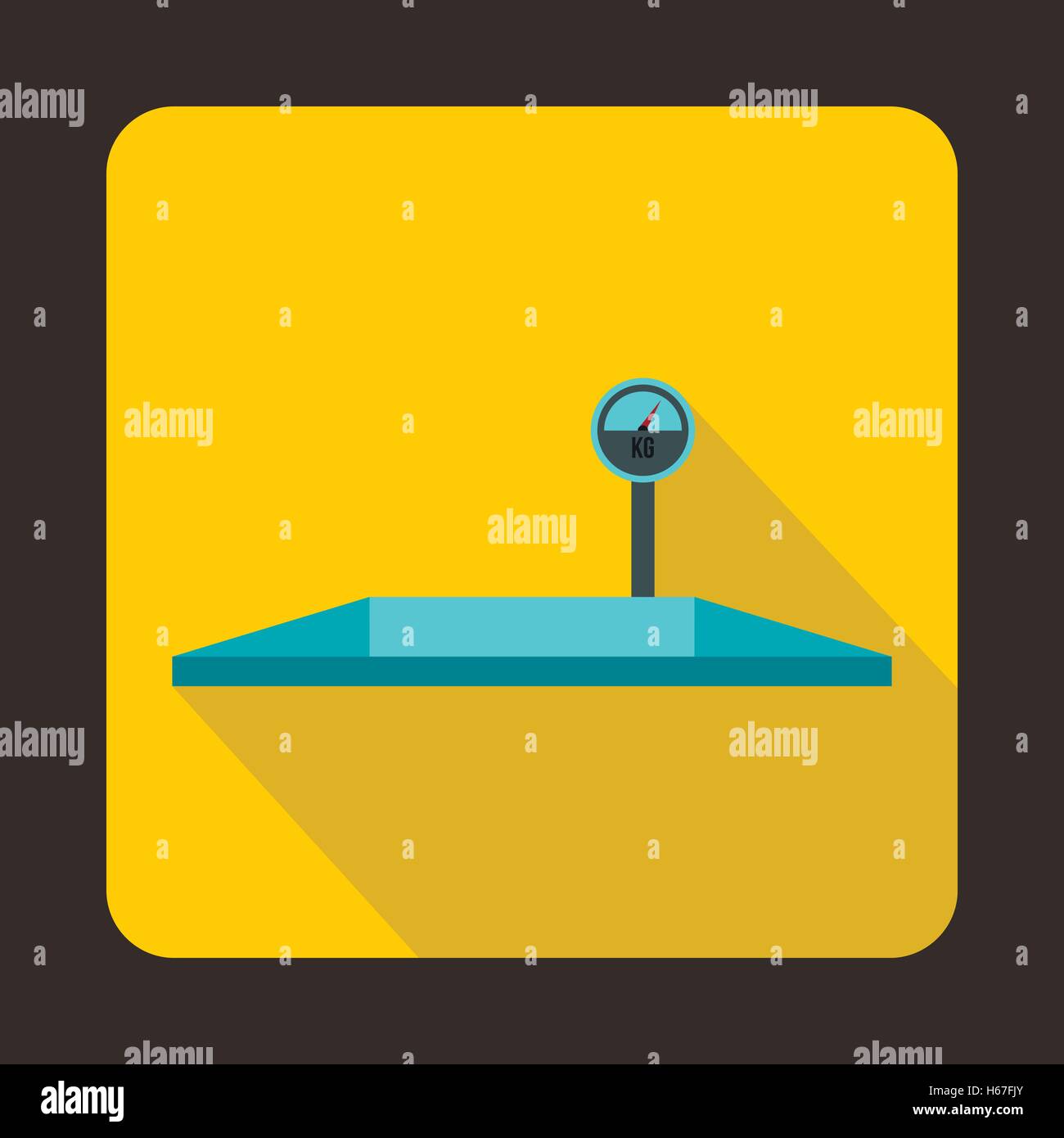 Parking scales icon, flat style Stock Vector