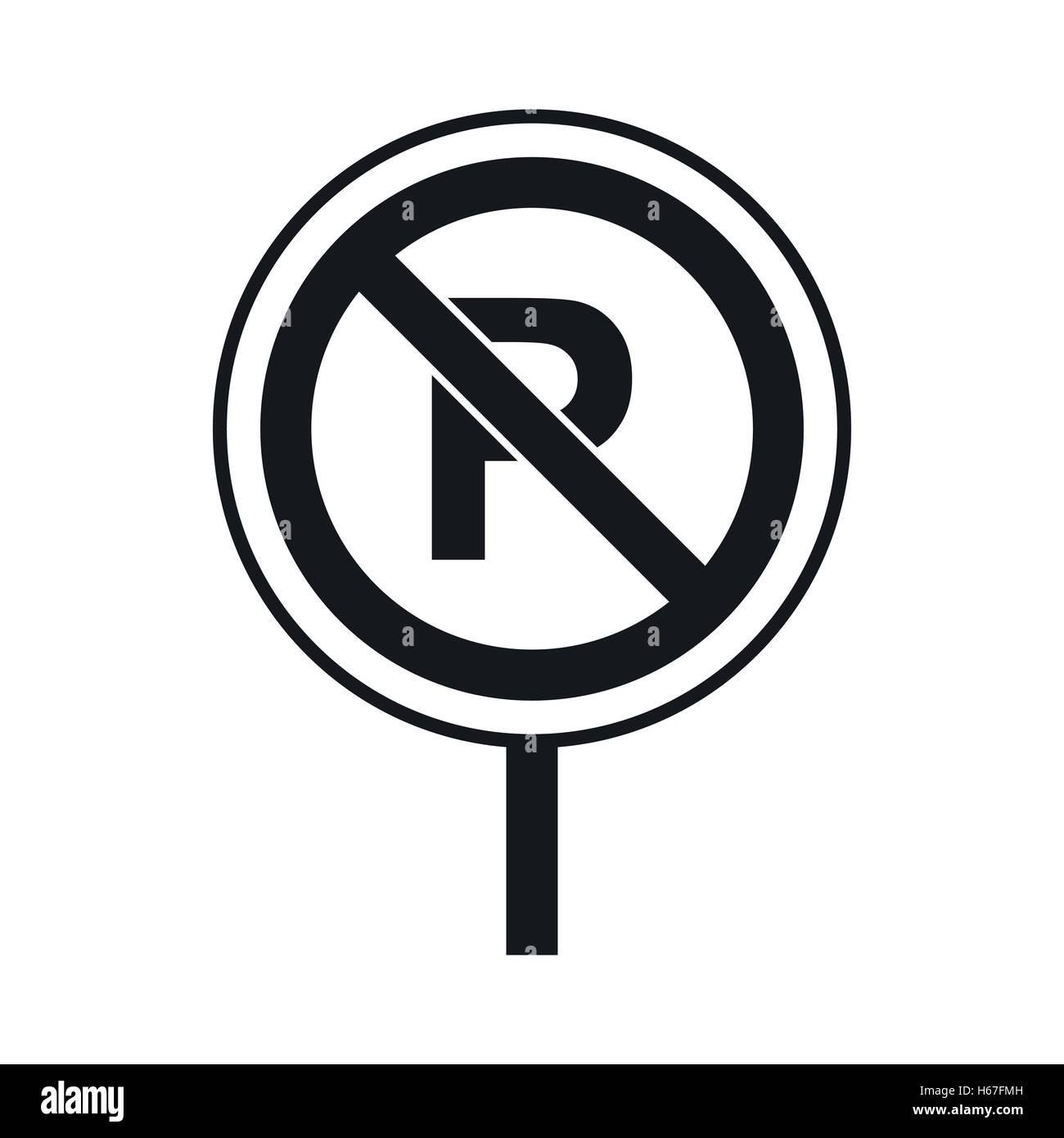No Parking Sign Icon Simple Style Stock Vector Image And Art Alamy