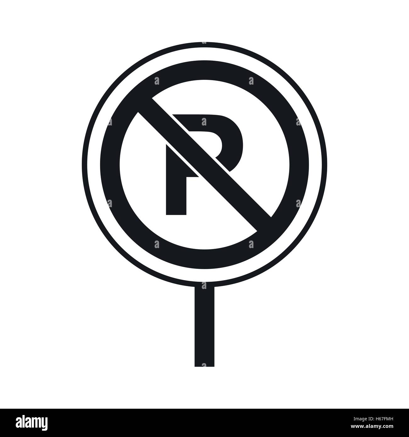 No parking sign icon, simple style Stock Vector Image & Art - Alamy