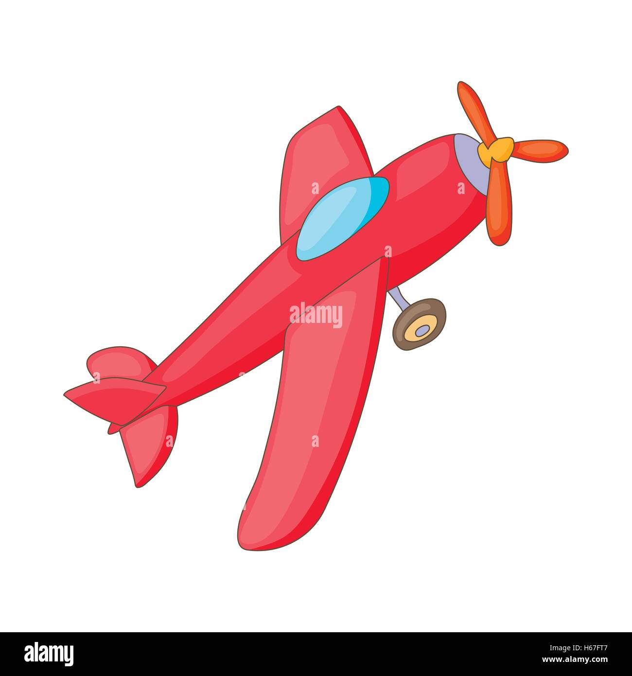 Red aircraft icon, cartoon style Stock Vector Image & Art - Alamy