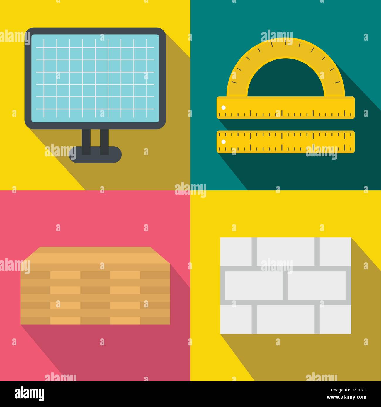 Construction banners set, flat style Stock Vector Image & Art - Alamy