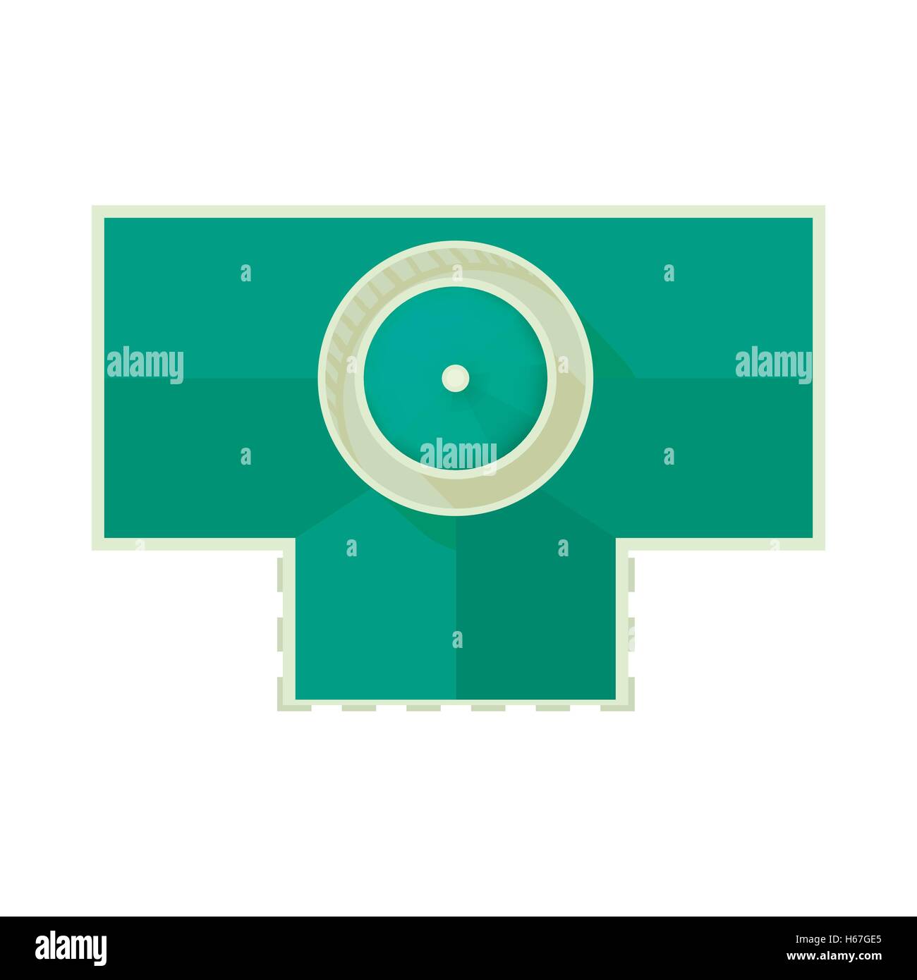 Building with dome top view icon, cartoon style Stock Vector Image ...