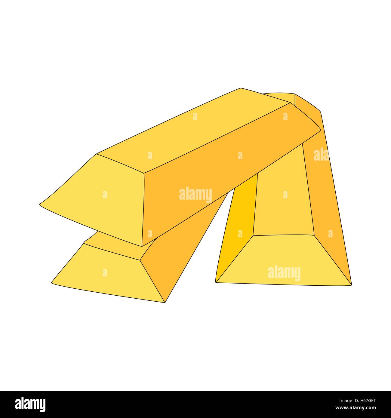 Gold bars icon in cartoon style Stock Vector Image & Art - Alamy
