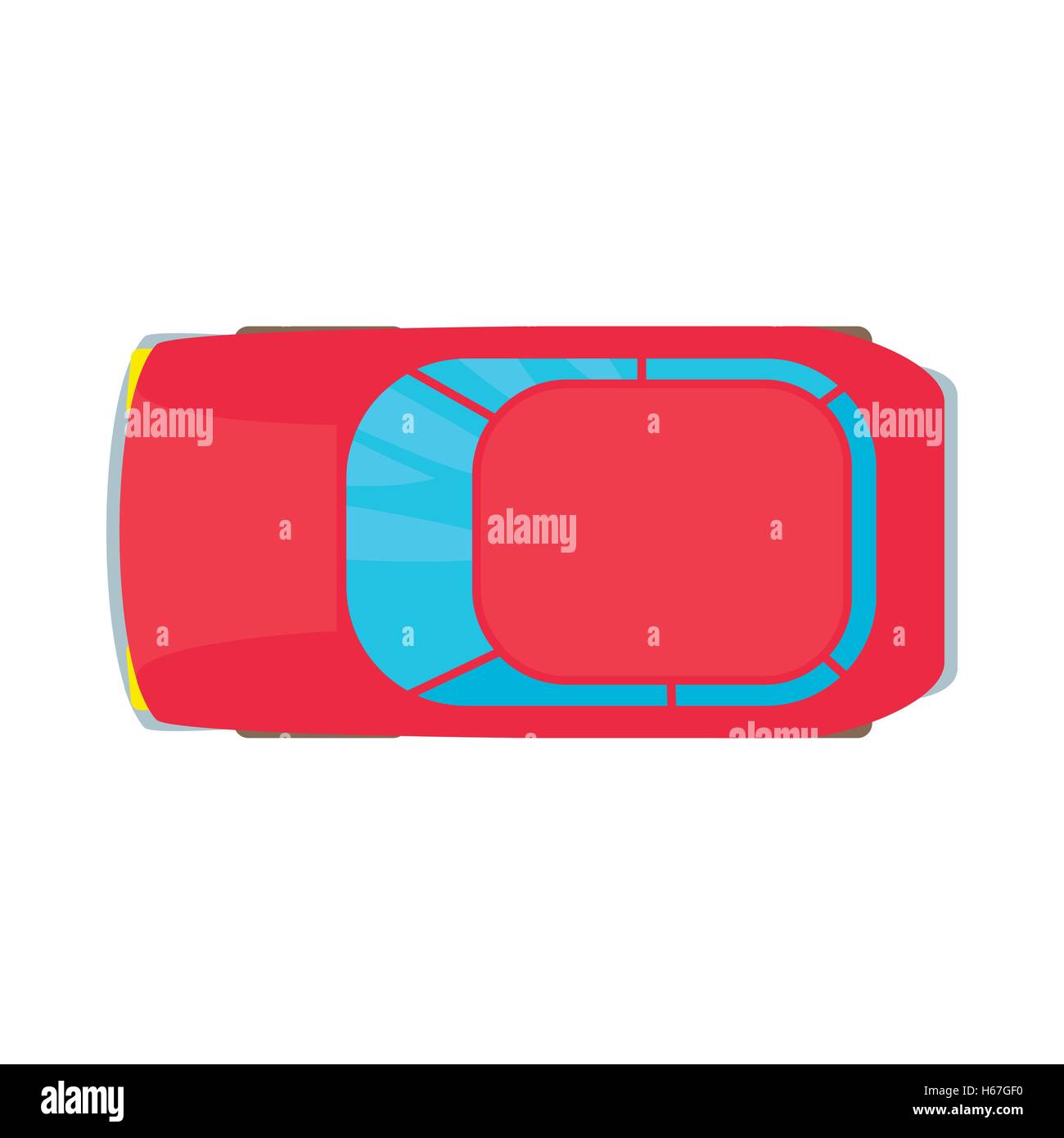 Red car front and back view, flat style. Template for web site, mobile  application and advertising banner. Car isolated on a white background,  vector Stock Vector Image & Art - Alamy 