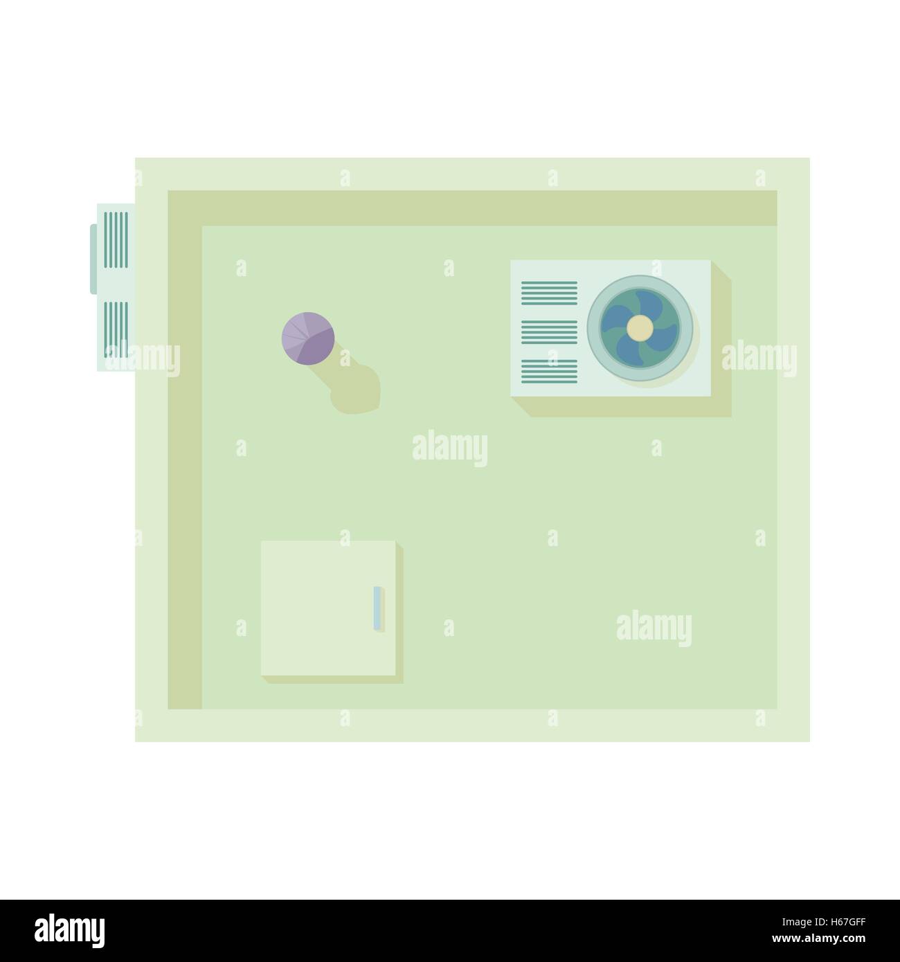 Modern building top view icon, cartoon style Stock Vector Image & Art ...