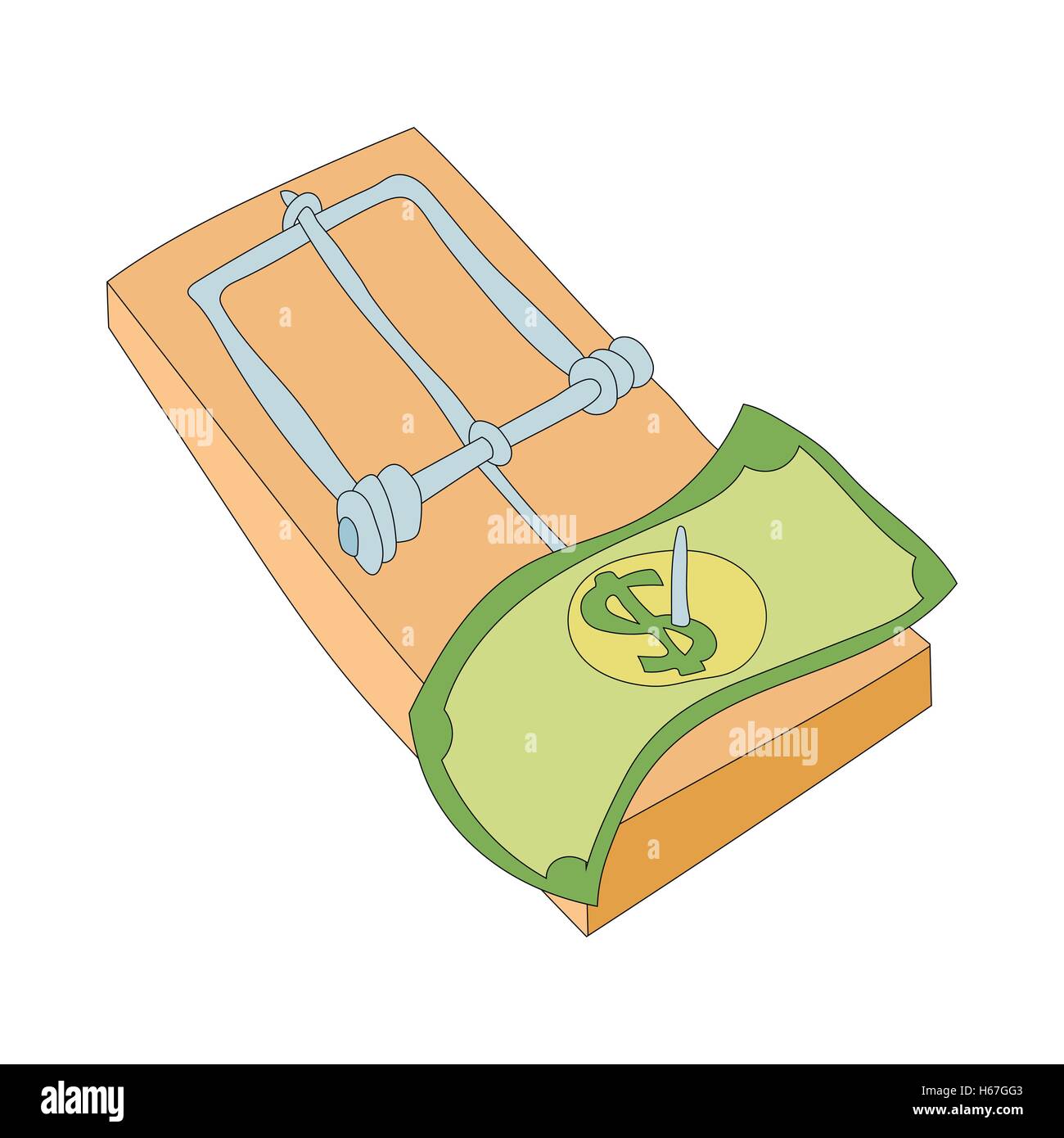 Mousetrap with money icon, cartoon style Stock Vector Image & Art - Alamy