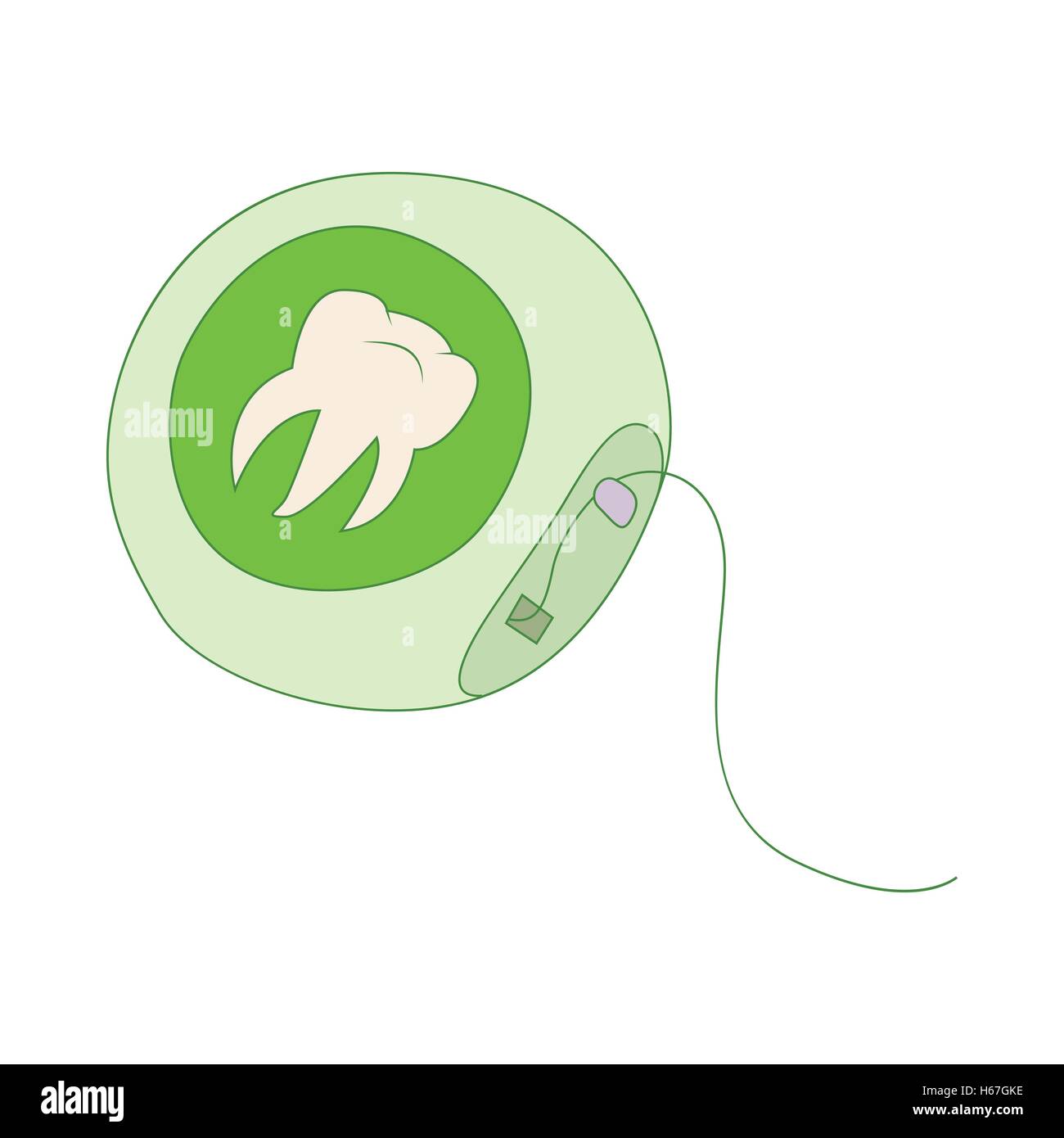 Dental floss icon in cartoon style Stock Vector Image & Art - Alamy
