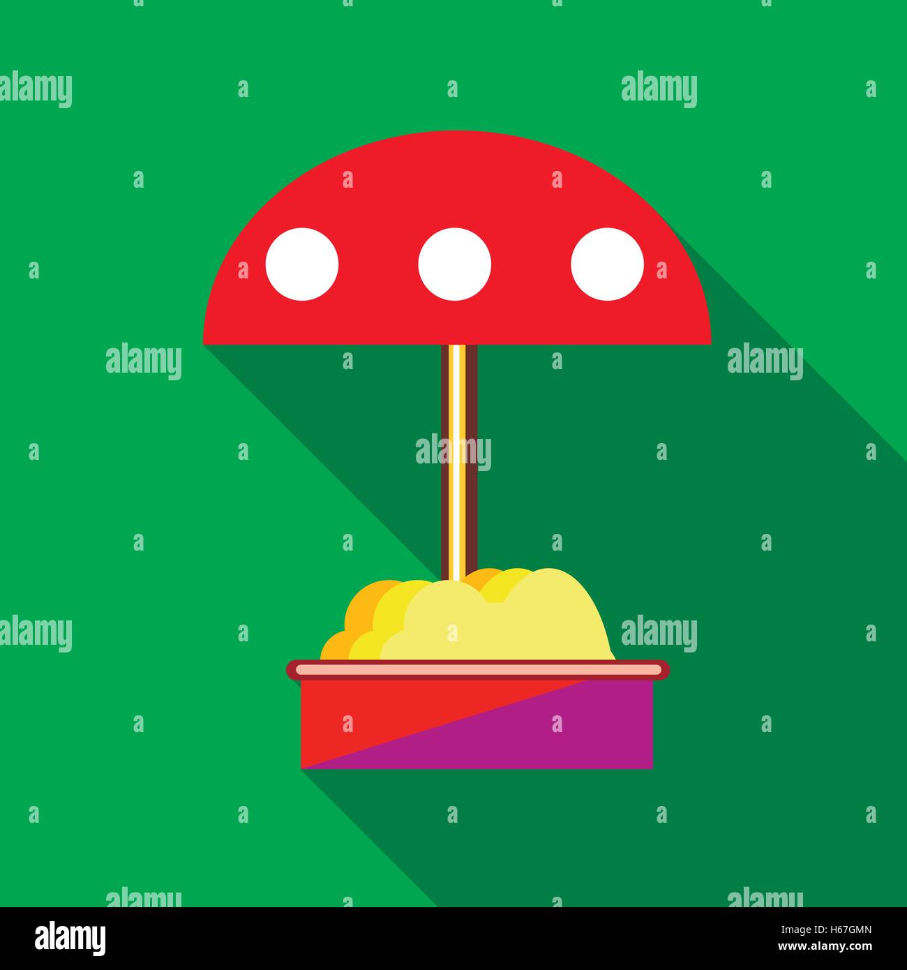Childrens sandbox with red umbrella icon Stock Vector Image & Art - Alamy
