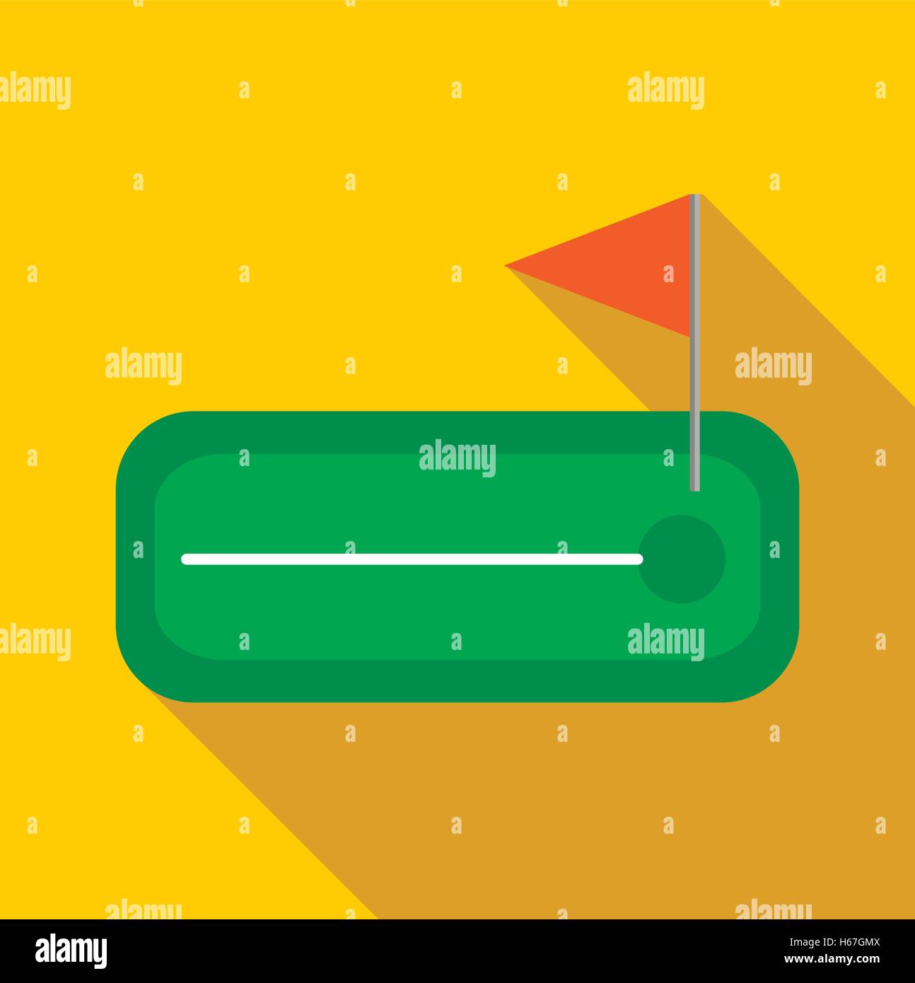 Green golf course with a hole and flagstick icon Stock Vector Image & Art Alamy