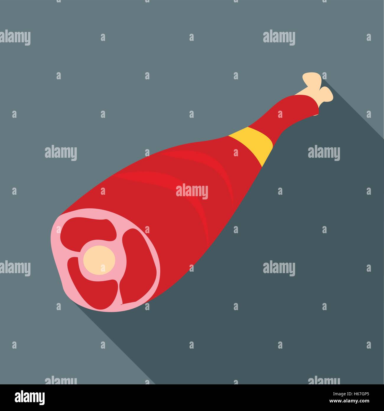 Ham icon, flat style Stock Vector Image & Art - Alamy