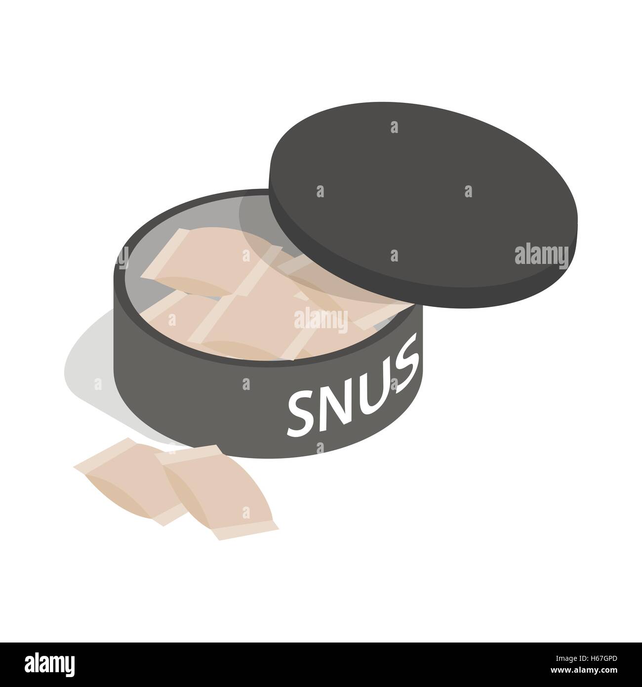 Swedish snus, chewing tobacco icon Stock Vector