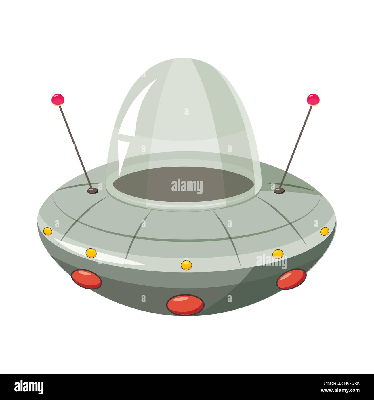 Ufo spaceship icon, cartoon style Stock Vector Image & Art - Alamy